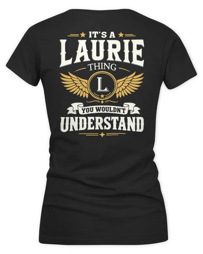 LAURIE KT06-M008 It’s a [NAME] Thing – You Wouldn’t Understand | Personalized Vintage T-Shirt - Women's V-Neck T-Shirt - Black
