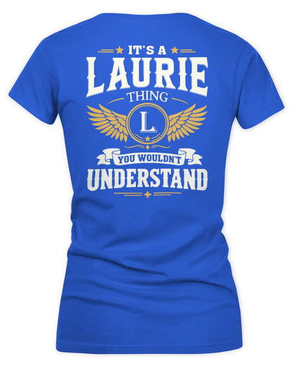 LAURIE KT06-M008 It’s a [NAME] Thing – You Wouldn’t Understand | Personalized Vintage T-Shirt - Women's V-Neck T-Shirt - Royal