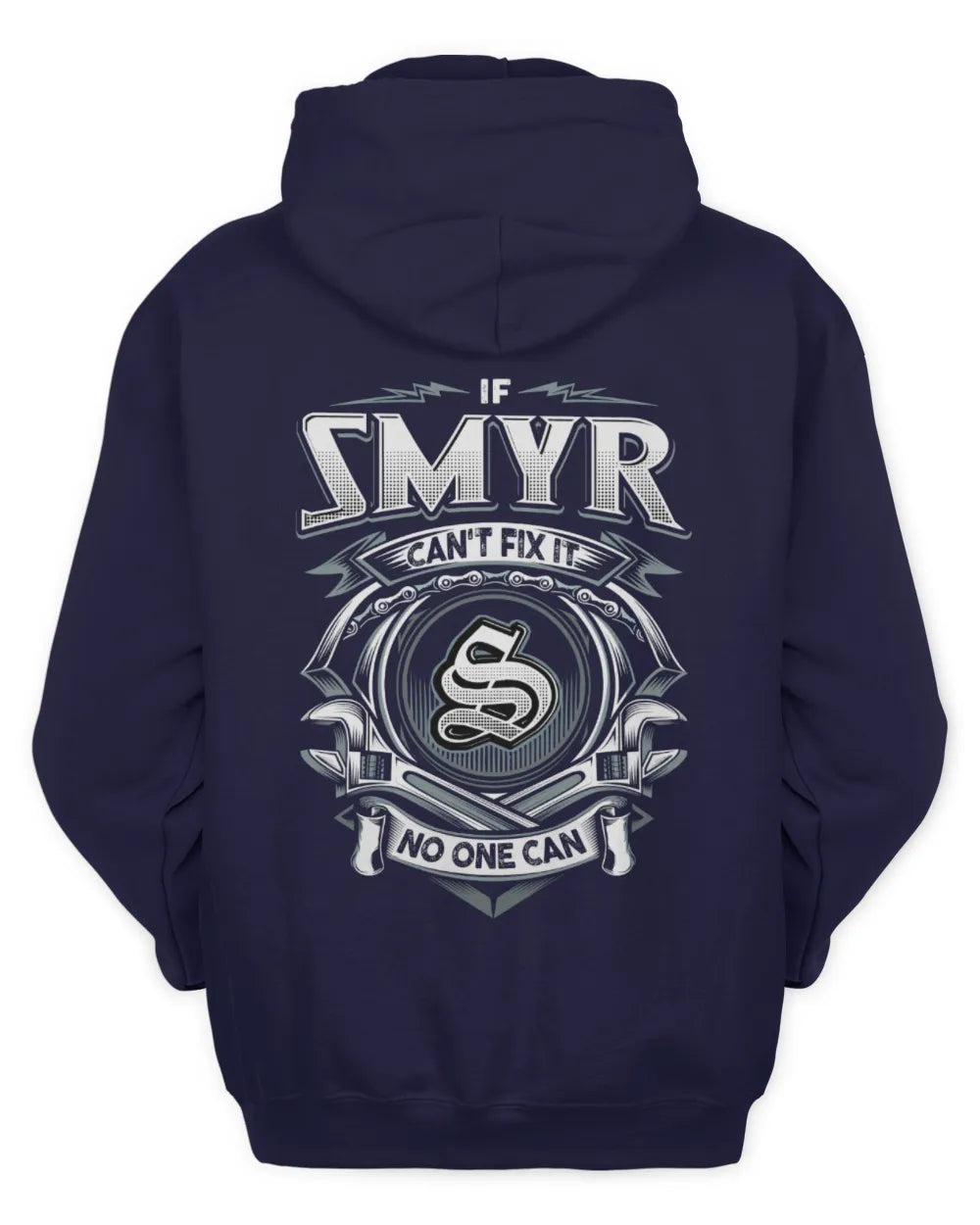 SMYR AP81-K4-626 - Personalized Ahmed Quote Apparel “If Ahmed Can't Fix It, No One Can” - Unisex Hoodie - Navy