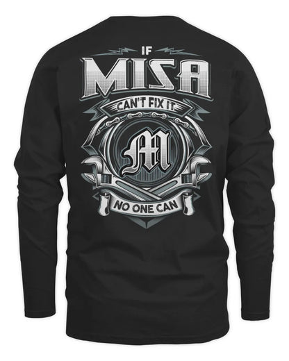 MISA AP81-K4-626 - Personalized Ahmed Quote Apparel “If Ahmed Can't Fix It, No One Can” - Men's Long Sleeved T-Shirt - Black