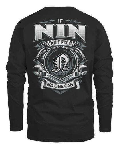 NIN AP81-K4-626 - Personalized Ahmed Quote Apparel “If Ahmed Can't Fix It, No One Can” - Men's Long Sleeved T-Shirt - Black