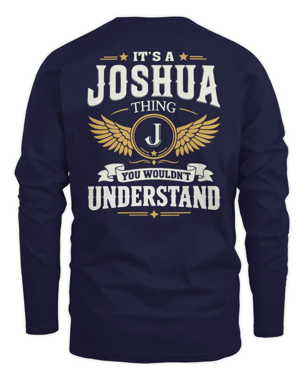 JOSHUA KT06-M008 It’s a [NAME] Thing – You Wouldn’t Understand | Personalized Vintage T-Shirt - Men's Long Sleeved T-Shirt - Navy
