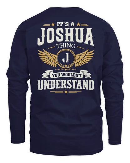 JOSHUA KT06-M008 It’s a [NAME] Thing – You Wouldn’t Understand | Personalized Vintage T-Shirt - Men's Long Sleeved T-Shirt - Navy