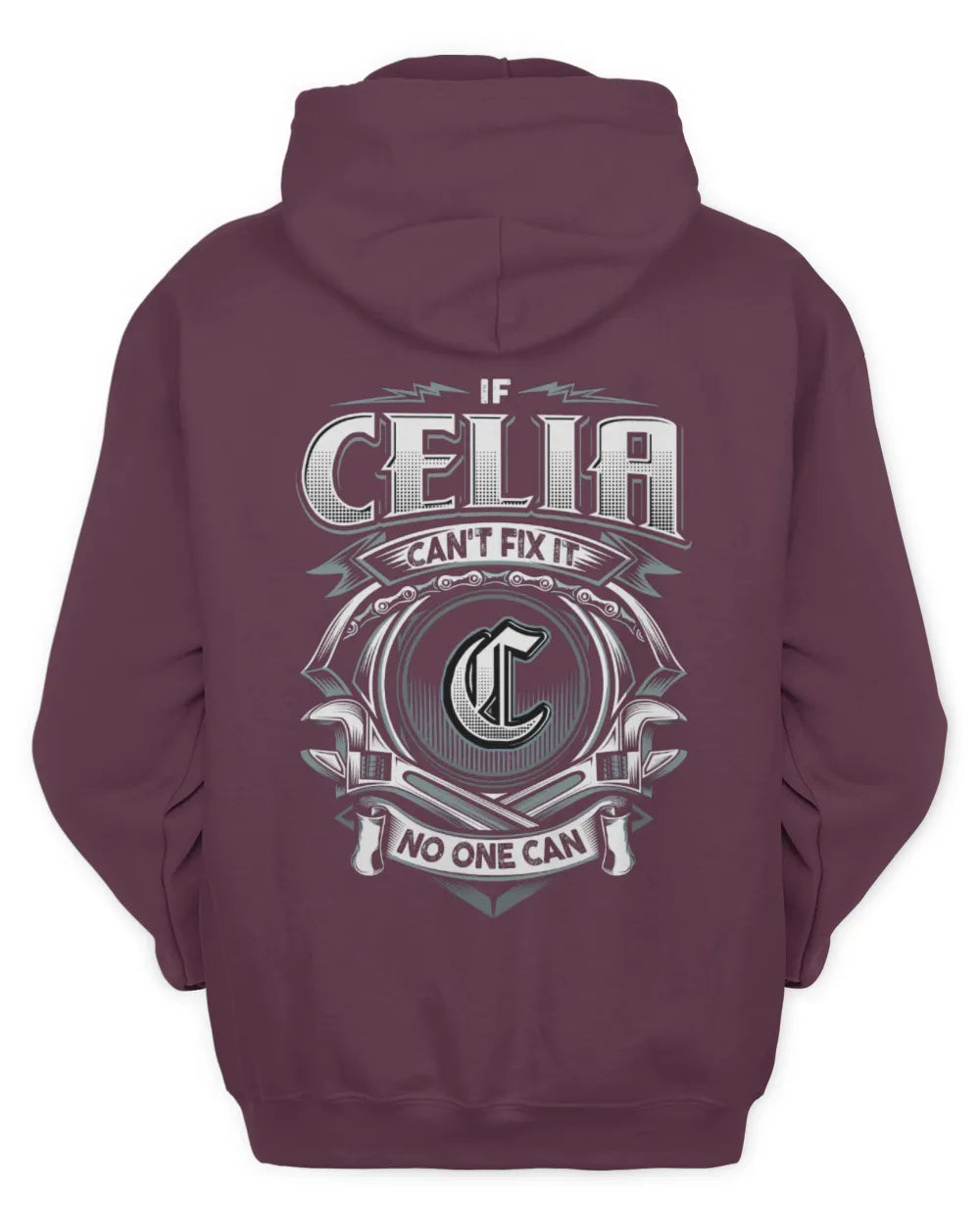 CELIA AP81-K4-626 - Personalized Ahmed Quote Apparel “If Ahmed Can't Fix It, No One Can” - Unisex Hoodie - Maroon