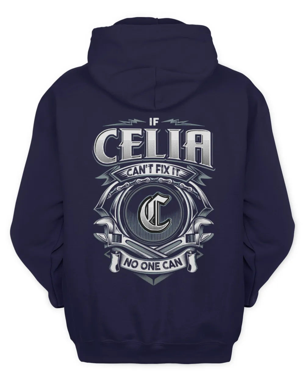CELIA AP81-K4-626 - Personalized Ahmed Quote Apparel “If Ahmed Can't Fix It, No One Can” - Unisex Hoodie - Navy