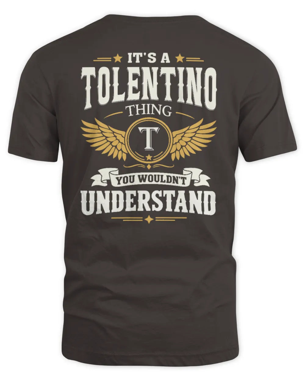 TOLENTINO KT06-M008 It’s a [NAME] Thing – You Wouldn’t Understand | Personalized Vintage T-Shirt - Unisex Standard T-Shirt - Dark Chocolate