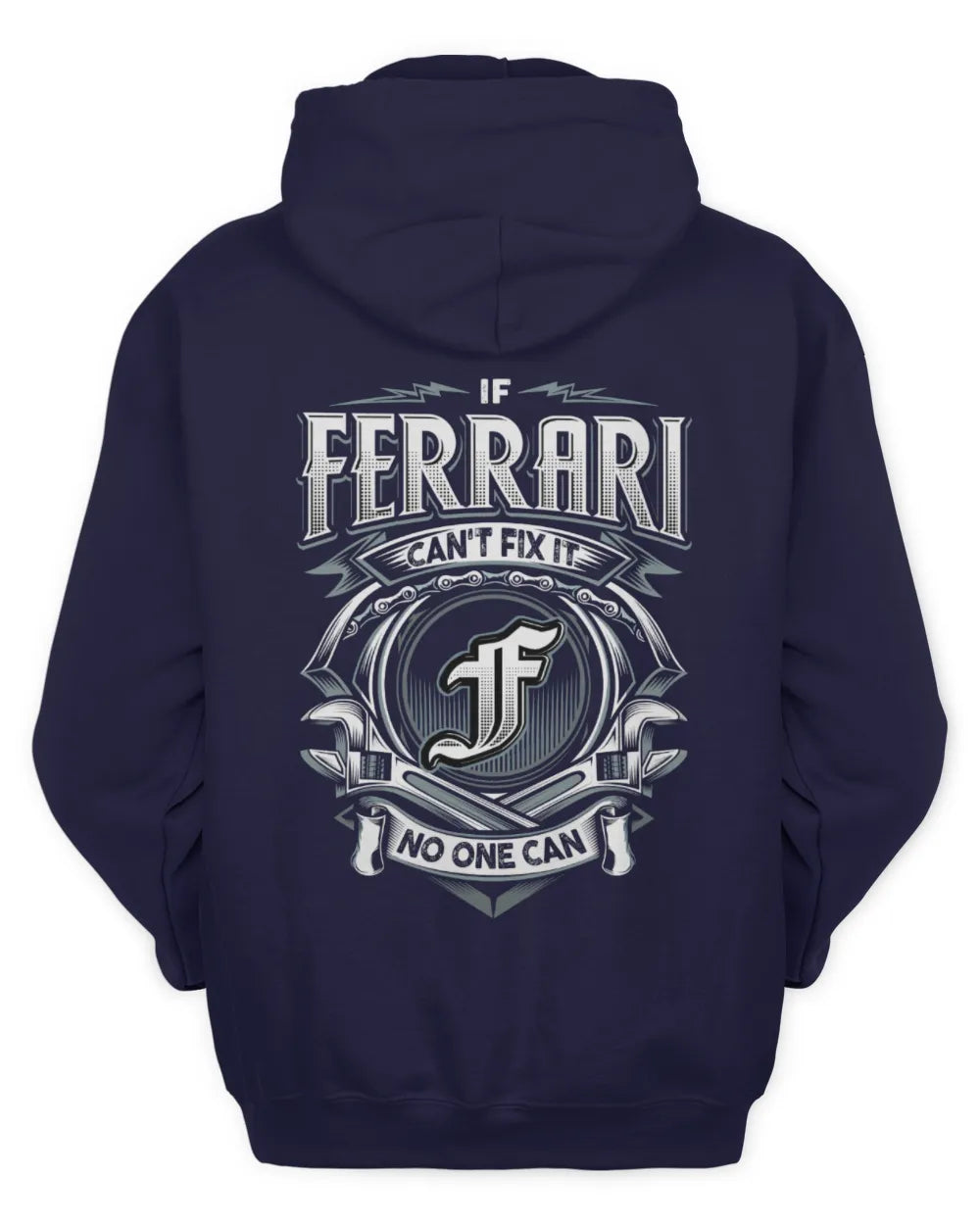 FERRARI AP81-K4-626 - Personalized Ahmed Quote Apparel “If Ahmed Can't Fix It, No One Can” - Unisex Hoodie - Navy