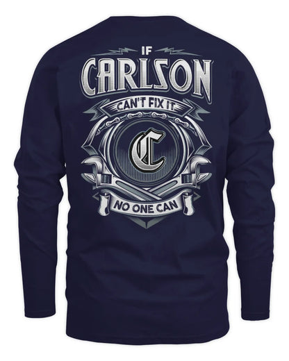 CARLSON AP81-K4-626 - Personalized Ahmed Quote Apparel “If Ahmed Can't Fix It, No One Can” - Men's Long Sleeved T-Shirt - Navy