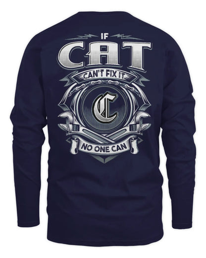 CAT AP81-K4-626 - Personalized Ahmed Quote Apparel “If Ahmed Can't Fix It, No One Can” - Men's Long Sleeved T-Shirt - Navy