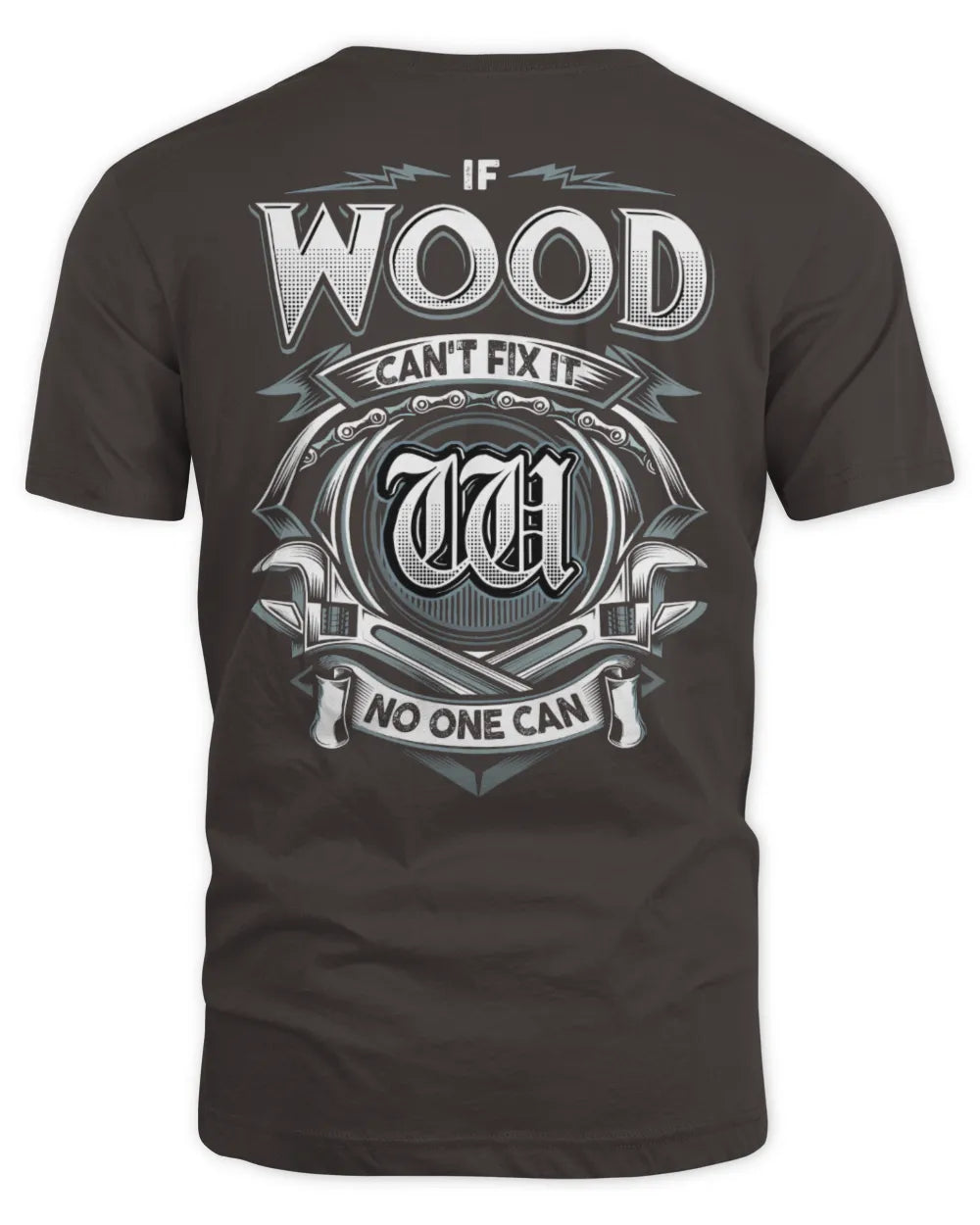 WOOD AP81-K4-626 - Personalized Ahmed Quote Apparel “If Ahmed Can't Fix It, No One Can” - Unisex Standard T-Shirt - Dark Chocolate