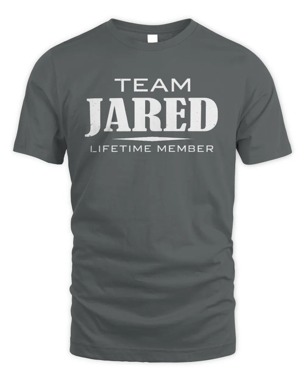 JARED BL62-K4-128 - Personalized “Team NAME Lifetime Member” - Unisex Standard T-Shirt - Charcoal