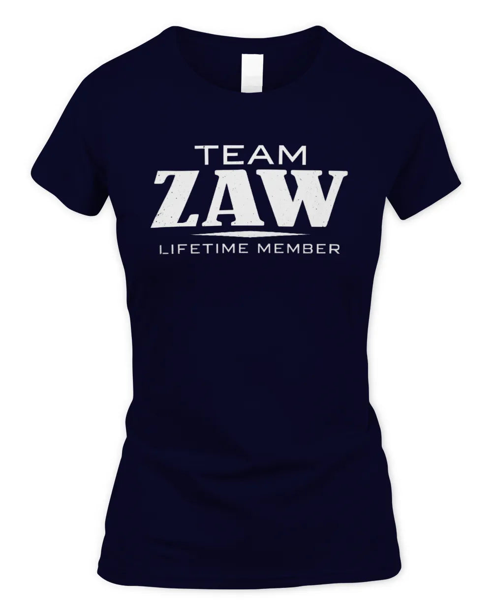 ZAW BL62-K4-128 - Personalized “Team NAME Lifetime Member” - Women's Standard T-Shirt - Navy