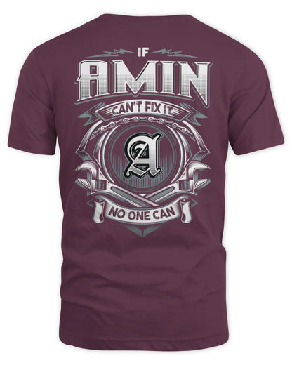 AMIN AP81-K4-626 - Personalized Ahmed Quote Apparel “If Ahmed Can't Fix It, No One Can” - Unisex Standard T-Shirt - Maroon