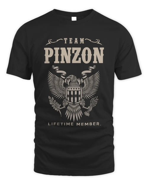 PINZON TP06-K82 – Personalized Classic Style Apparel “Team NAME Lifetime Member” - Unisex Standard T-Shirt - Black