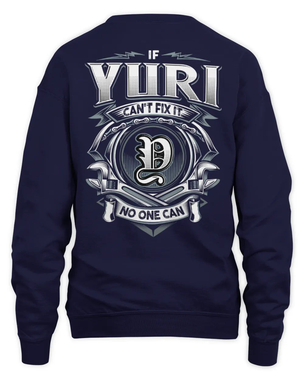 YURI AP81-K4-626 - Personalized Ahmed Quote Apparel “If Ahmed Can't Fix It, No One Can” - Unisex Sweatshirt - Navy