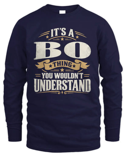 BO P08 TH51 - Personalized “It’s a/an [NAME] Thing – You Wouldn’t Understand” Shirt - Men's Long Sleeved T-Shirt - Navy