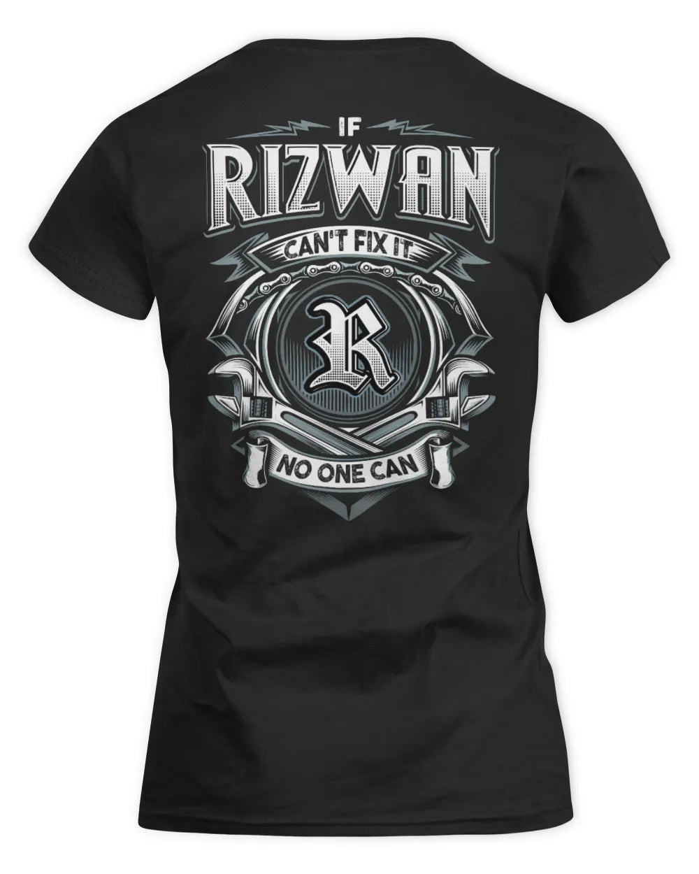 RIZWAN AP81-K4-626 - Personalized Ahmed Quote Apparel “If Ahmed Can't Fix It, No One Can” - Women's Standard T-Shirt - Black