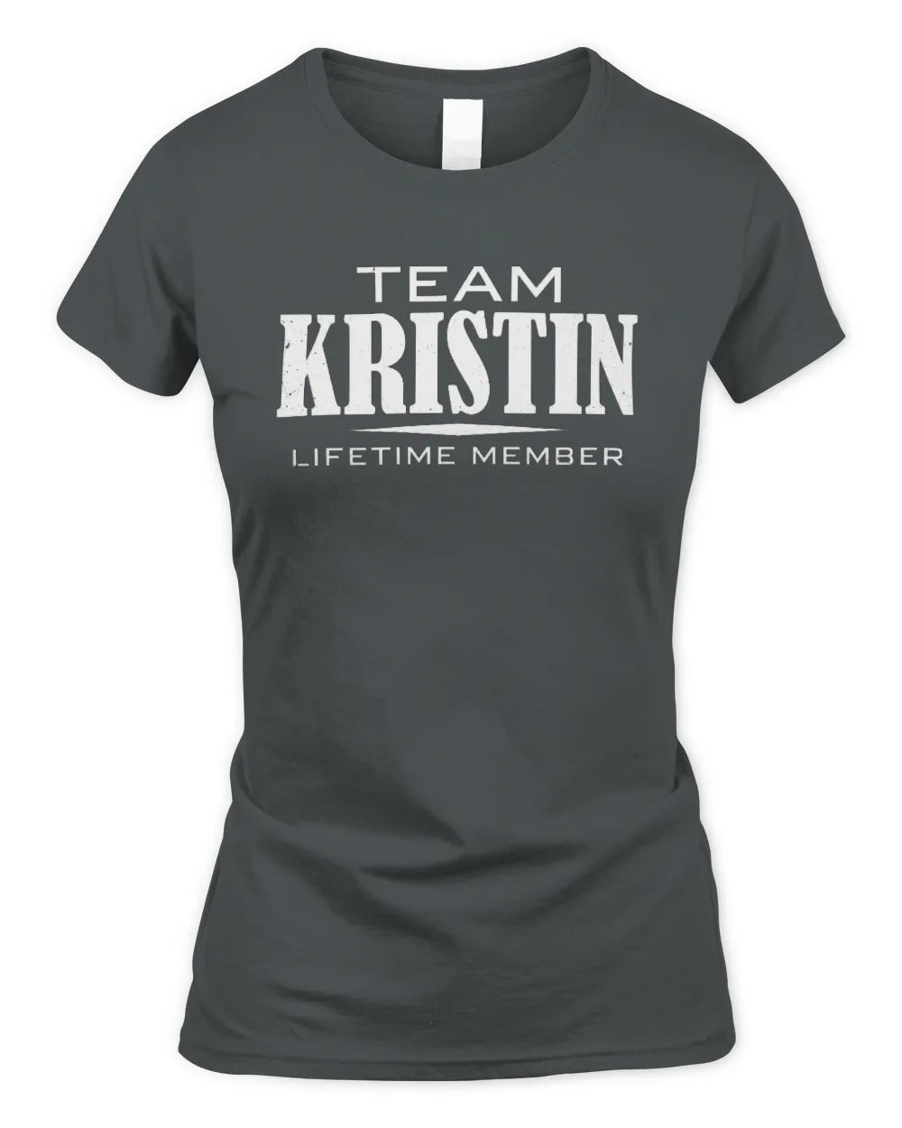 KRISTIN BL62-K4-128 - Personalized “Team NAME Lifetime Member” - Women's Standard T-Shirt - Charcoal