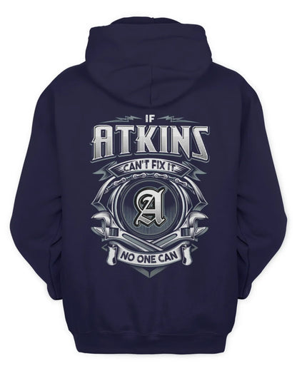 ATKINS AP81-K4-626 - Personalized Ahmed Quote Apparel “If Ahmed Can't Fix It, No One Can” - Unisex Hoodie - Navy