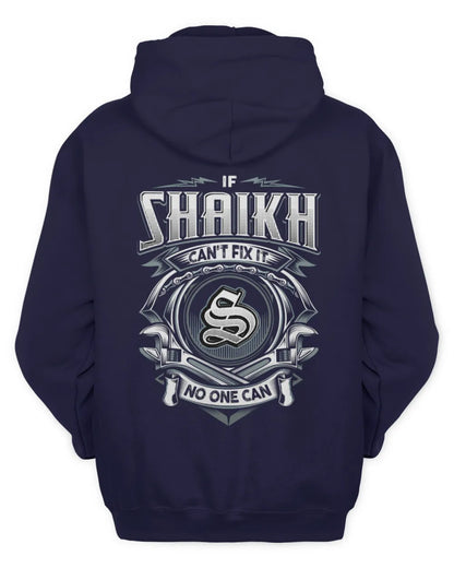 SHAIKH AP81-K4-626 - Personalized Ahmed Quote Apparel “If Ahmed Can't Fix It, No One Can” - Unisex Hoodie - Navy