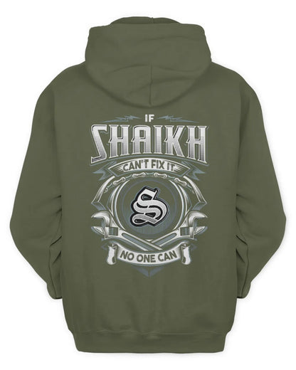SHAIKH AP81-K4-626 - Personalized Ahmed Quote Apparel “If Ahmed Can't Fix It, No One Can” - Unisex Hoodie - Military Green