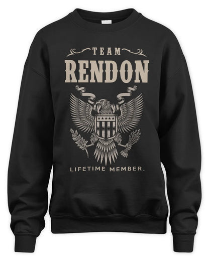 RENDON TP06-K82 – Personalized Classic Style Apparel “Team NAME Lifetime Member” - Unisex Sweatshirt - Black