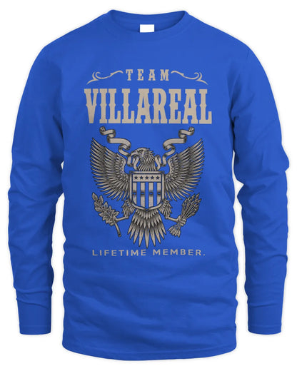 VILLAREAL TP06-K82 – Personalized Classic Style Apparel “Team NAME Lifetime Member” - Men's Long Sleeved T-Shirt - Royal