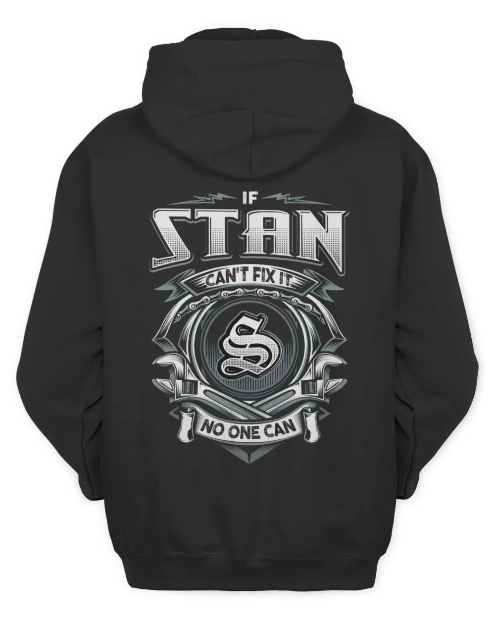 STAN AP81-K4-626 - Personalized Ahmed Quote Apparel “If Ahmed Can't Fix It, No One Can” - Unisex Hoodie - Black