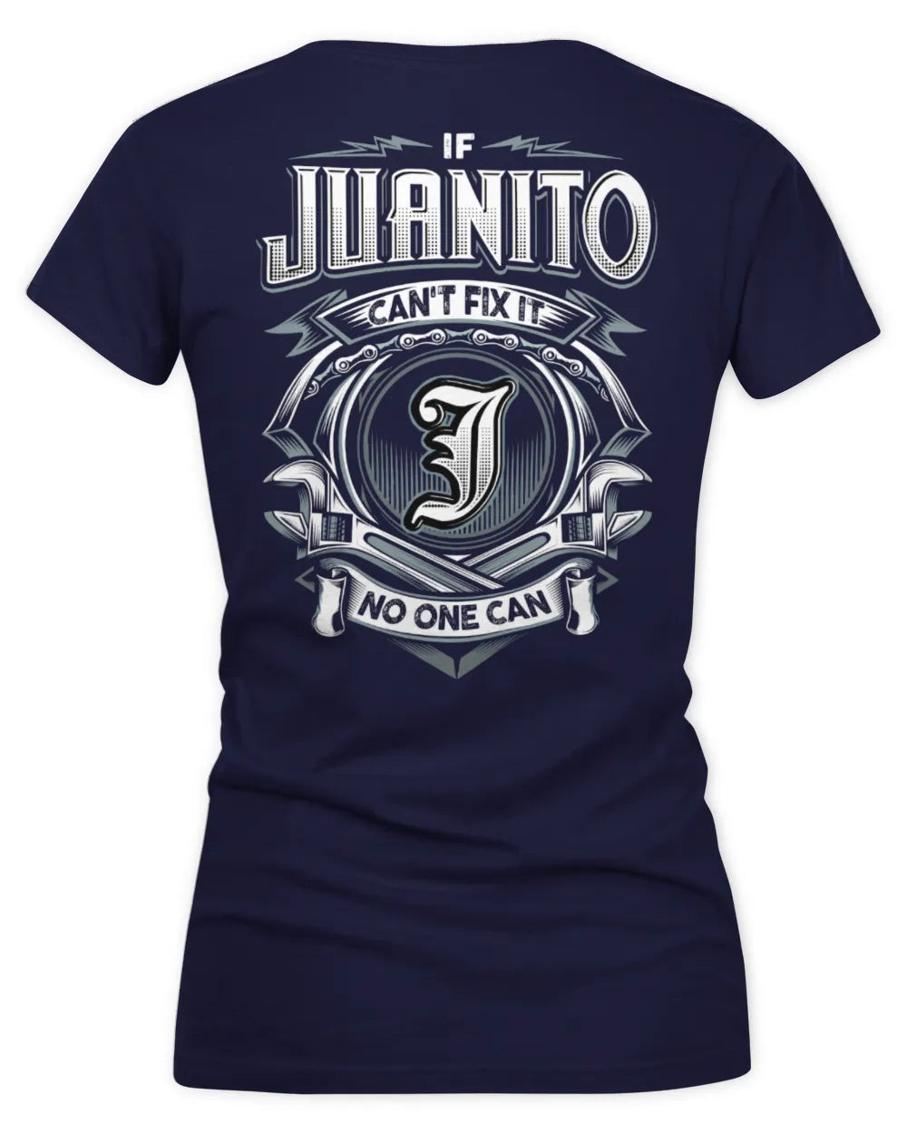 JUANITO AP81-K4-626 - Personalized Ahmed Quote Apparel “If Ahmed Can't Fix It, No One Can” - Women's V-Neck T-Shirt - Navy