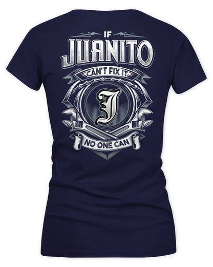 JUANITO AP81-K4-626 - Personalized Ahmed Quote Apparel “If Ahmed Can't Fix It, No One Can” - Women's V-Neck T-Shirt - Navy
