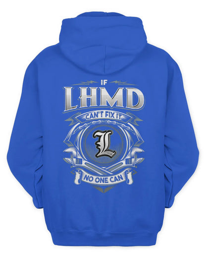 LHMD AP81-K4-626 - Personalized Ahmed Quote Apparel “If Ahmed Can't Fix It, No One Can” - Unisex Hoodie - Royal