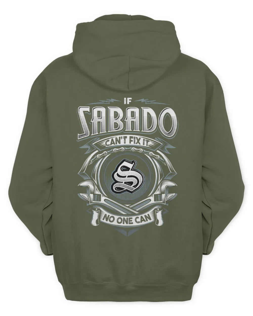 SABADO AP81-K4-626 - Personalized Ahmed Quote Apparel “If Ahmed Can't Fix It, No One Can” - Unisex Hoodie - Military Green