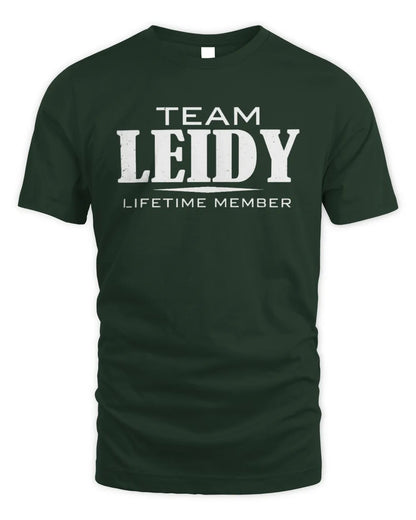 LEIDY BL62-K4-128 - Personalized “Team NAME Lifetime Member” - Unisex Standard T-Shirt - Forest Green