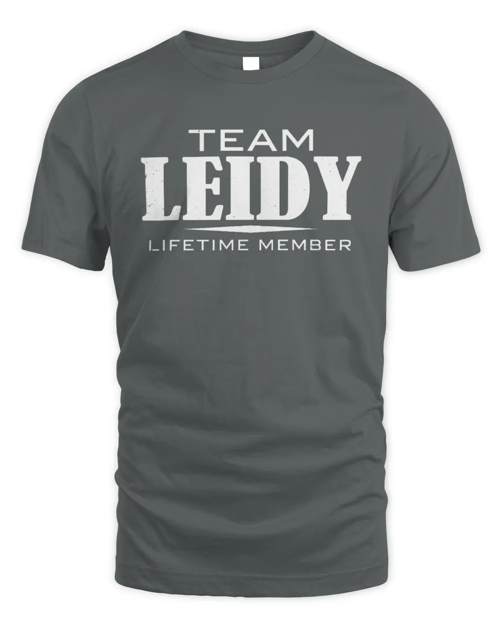 LEIDY BL62-K4-128 - Personalized “Team NAME Lifetime Member” - Unisex Standard T-Shirt - Charcoal