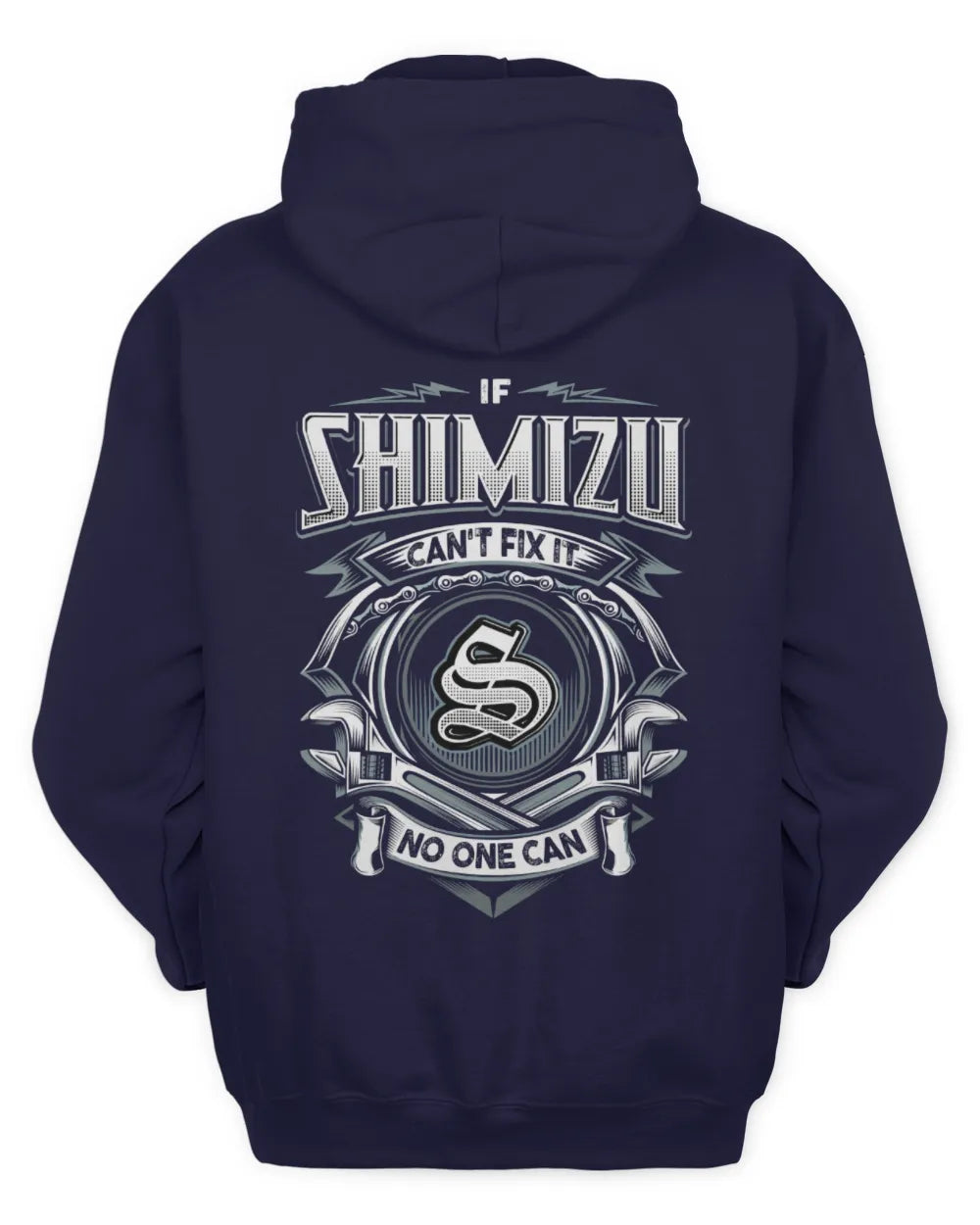 SHIMIZU AP81-K4-626 - Personalized Ahmed Quote Apparel “If Ahmed Can't Fix It, No One Can” - Unisex Hoodie - Navy
