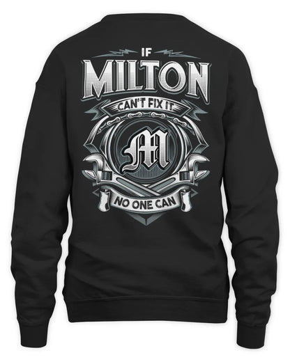 MILTON AP81-K4-626 - Personalized Ahmed Quote Apparel “If Ahmed Can't Fix It, No One Can” - Unisex Sweatshirt - Black