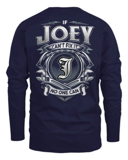 JOEY AP81-K4-626 - Personalized Ahmed Quote Apparel “If Ahmed Can't Fix It, No One Can” - Men's Long Sleeved T-Shirt - Navy