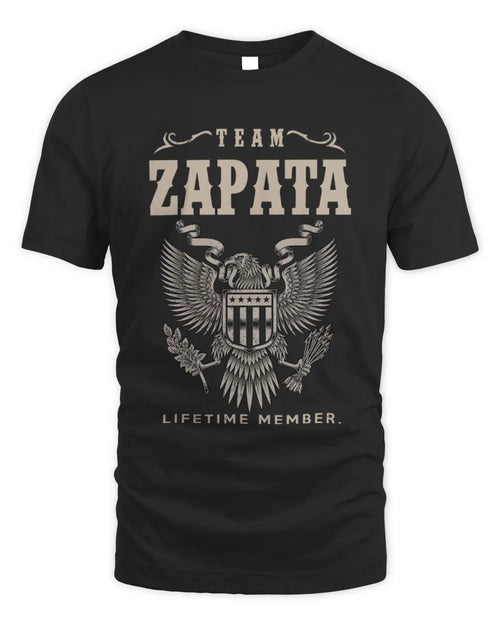 ZAPATA TP06-K82 – Personalized Classic Style Apparel “Team NAME Lifetime Member” - Unisex Standard T-Shirt - Black