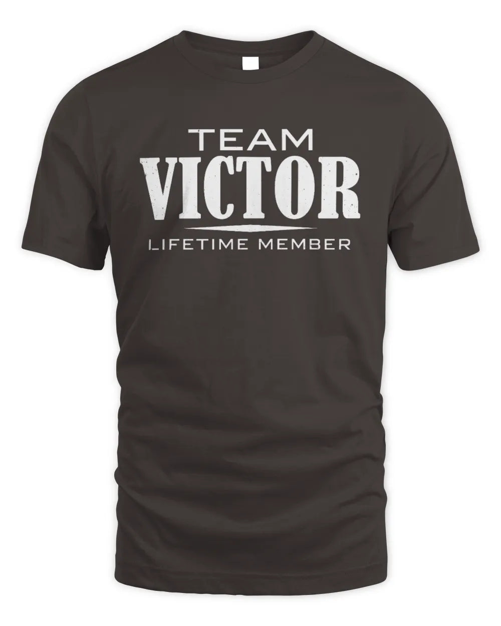 VICTOR BL62-K4-128 - Personalized “Team NAME Lifetime Member” - Unisex Standard T-Shirt - Dark Chocolate
