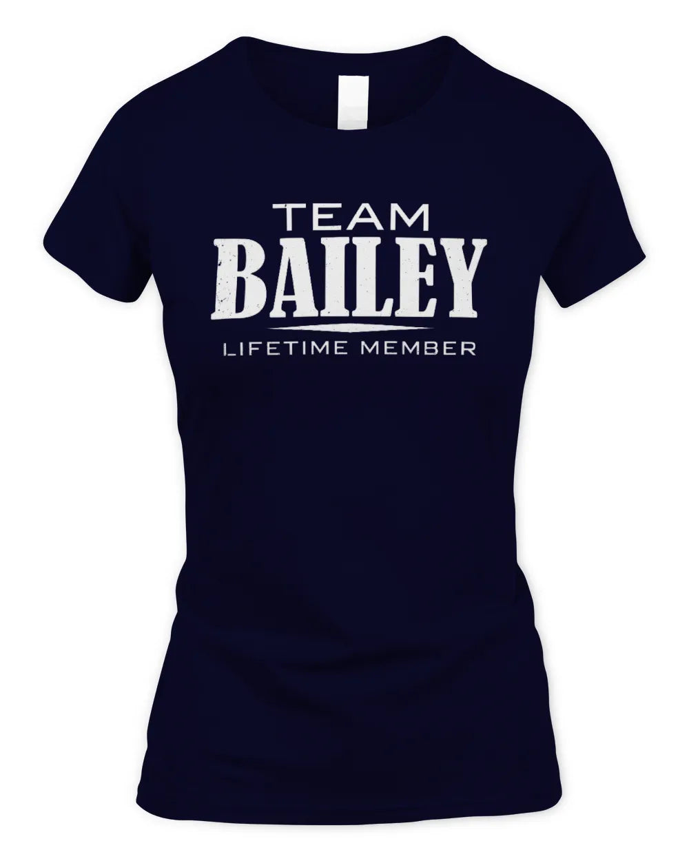 BAILEY BL62-K4-128 - Personalized “Team NAME Lifetime Member” - Women's Standard T-Shirt - Navy