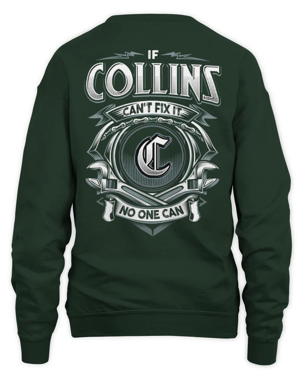 COLLINS AP81-K4-626 - Personalized Ahmed Quote Apparel “If Ahmed Can't Fix It, No One Can” - Unisex Sweatshirt - Forest Green