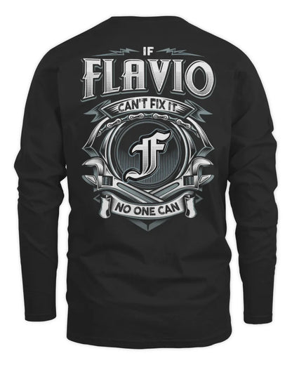 FLAVIO AP81-K4-626 - Personalized Ahmed Quote Apparel “If Ahmed Can't Fix It, No One Can” - Men's Long Sleeved T-Shirt - Black