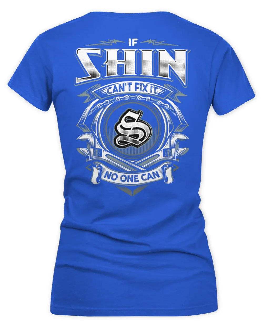 SHIN AP81-K4-626 - Personalized Ahmed Quote Apparel “If Ahmed Can't Fix It, No One Can” - Women's V-Neck T-Shirt - Royal