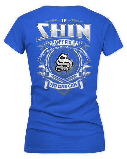SHIN AP81-K4-626 - Personalized Ahmed Quote Apparel “If Ahmed Can't Fix It, No One Can” - Women's V-Neck T-Shirt - Royal