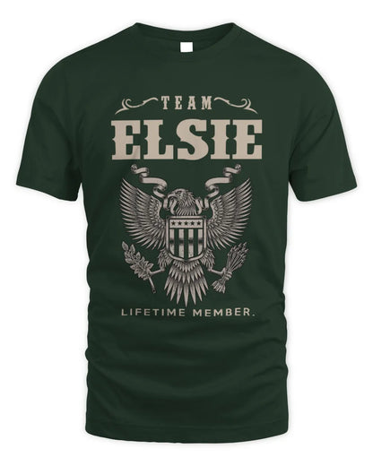 ELSIE TP06-K82 – Personalized Classic Style Apparel “Team NAME Lifetime Member” - Unisex Standard T-Shirt - Forest Green