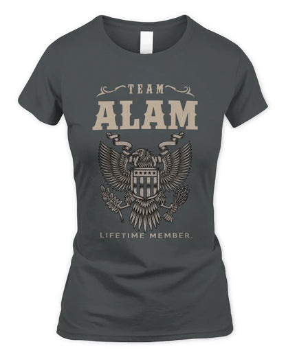ALAM TP06-K82 – Personalized Classic Style Apparel “Team NAME Lifetime Member” - Women's Standard T-Shirt - Charcoal
