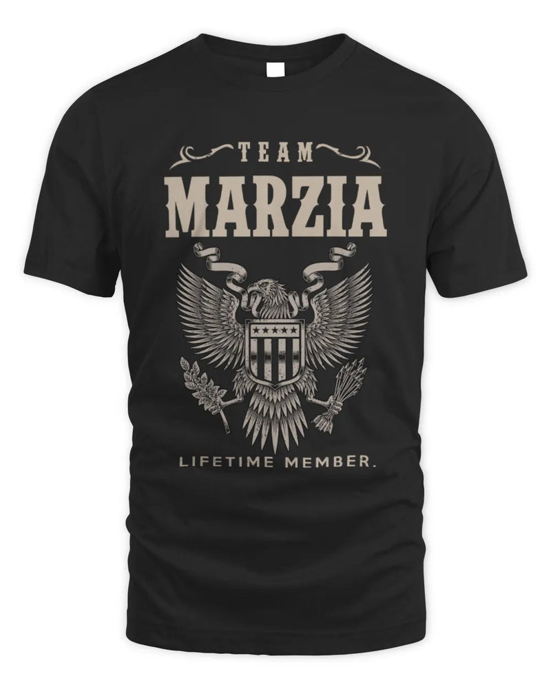 MARZIA TP06-K82 – Personalized Classic Style Apparel “Team NAME Lifetime Member” - Unisex Standard T-Shirt - Black