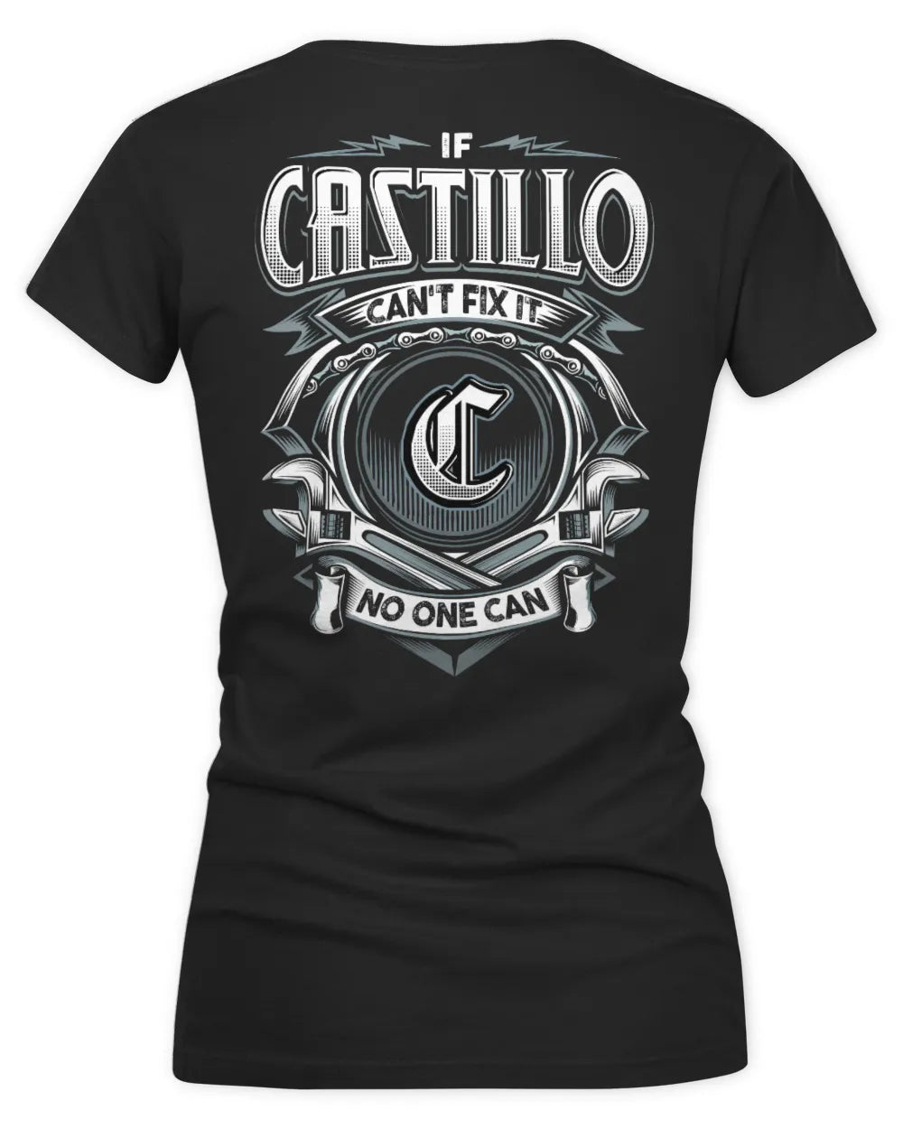 CASTILLO AP81-K4-626 - Personalized Ahmed Quote Apparel “If Ahmed Can't Fix It, No One Can” - Women's V-Neck T-Shirt - Black