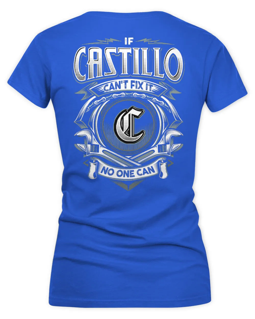 CASTILLO AP81-K4-626 - Personalized Ahmed Quote Apparel “If Ahmed Can't Fix It, No One Can” - Women's V-Neck T-Shirt - Royal