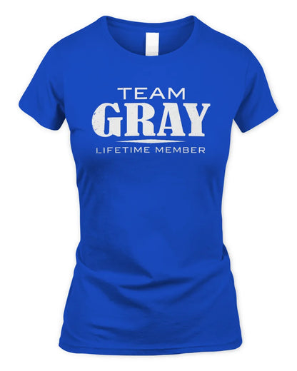 GRAY BL62-K4-128 - Personalized “Team AARON Lifetime Member” - Women's Standard T-Shirt - Royal